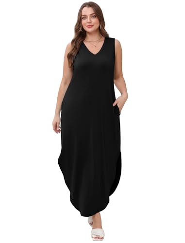 Sampeel Summer Dresses Maxi Dress Vacation Beach Sundresses 2025 with Pockets