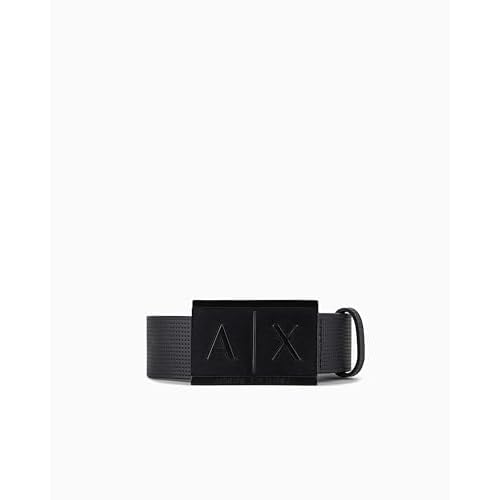 Armani Exchange mens Inlay Logo Belt
