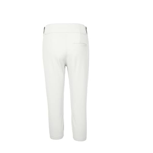 Mizuno Women's Belted Stretch Fastpitch Softball Pant, White, Medium