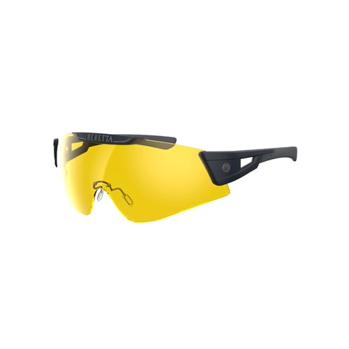 Beretta Intermask Wraparound Design Adjustable Protective Shooting Eyeglasses with Interchangeable Lenses (3 Colors per Pack)