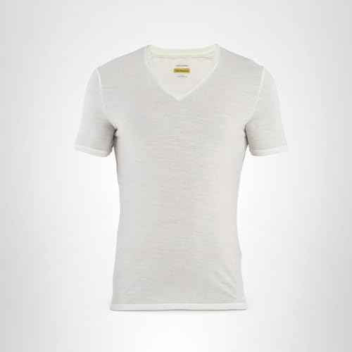 Icebreaker Men’s Merino Anatomica Short Sleeve V Neck T-Shirt - Undyed - X-Large