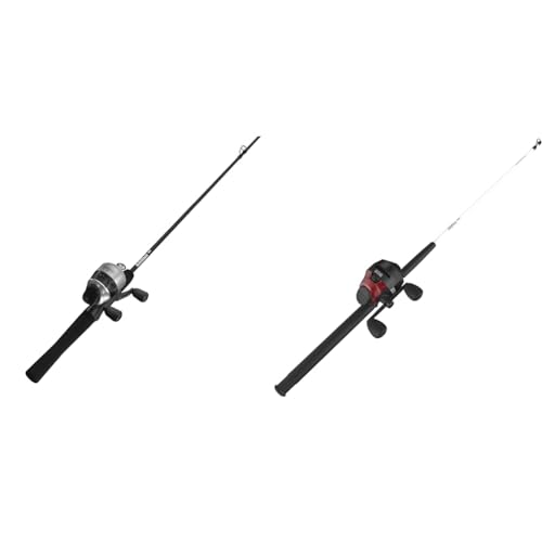 Zebco 33 Spincast and 606 Spincast Fishing Rod and Reel Combos with 6-Foot 2-Piece and 6-Foot 6-Inch 2-Piece Fiberglass Rods