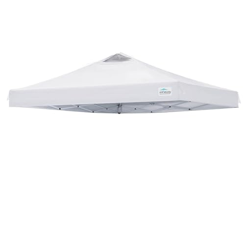 Ontheway 10x10 Replacement Canopy Top Cover, Pop Up Canopy Tent with Air Vent (White)