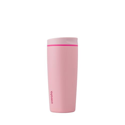 Owala SmoothSip Slider Insulated Stainless Steel Coffee Tumbler, Reusable Iced Coffee Cup, Hot Coffee Travel Mug, BPA Free...