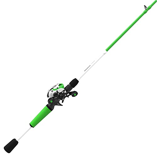 Zebco Roam Baitcast and Spincast Fishing Rod and Reel Combos with 6-Foot 6-Inch and 6-Foot 2-Piece Fiberglass Fishing Poles