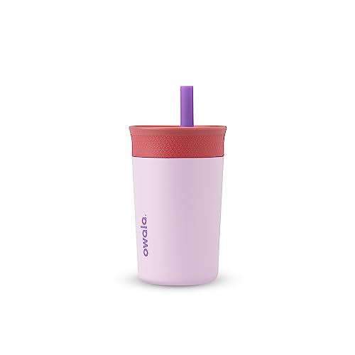Owala Kids Insulation Stainless Steel Tumbler with Spill Resistant Flexible Straw, Easy to Clean, Kids Water Bottle, Great...