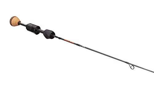 13 FISHING - Tickle Stick Carbon Pro Ice Rod - 25" L (Light) - 100% Carbon Blank w/Skeleton Reel Seat - TSCP-25L, Black