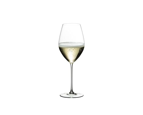 Riedel Veritas Champagne Wine Glasses, Set of 4 - Premium Crystal, Machine-Made, 16 oz, Dishwasher Safe – Enhances Aroma &...
