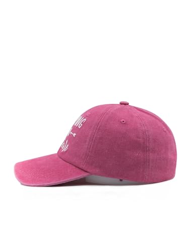 Waldeal Embroidered Camping Hair Don't Care Hat Adjustable Washed Baseball Cap for Women Men