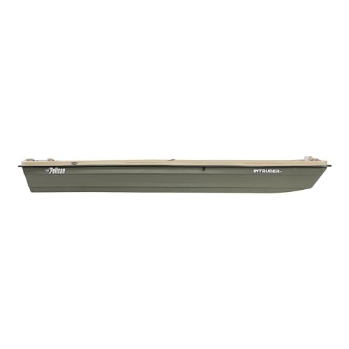 Pelican - Boat Intruder 12 - Jon Fishing Boat - 12 ft. - Great for Hunting/Fishing, Khaki/Beige
