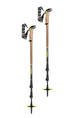 LEKI Sherpa Aluminum Adjustable Lightweight Ski Poles for Backcountry Skiing & Snowboarding