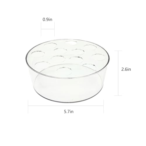 4PCS Acrylic Flower Vase for Centerpieces, 5.51" 12 Holes Clear Round Vase, for Wedding Birthday Party Table Decor Indoor/...