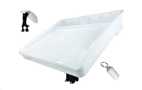 Pactrade Marine Bait Cutting Board for Boat - Adjustable Fish Cleaning Filet Table with Compartments, Knife Slots, and Eng...
