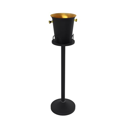 Champagne Bucket with Stand, Wine Bucket Stand with 5L Bucket, Stainless Steel Standing Ice Buckets for Bar, KTV, Hotel, P...