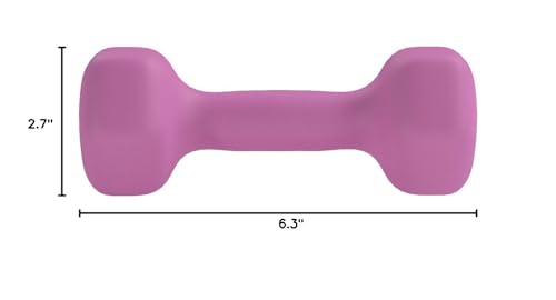 Amazon Basics Neoprene Dumbbell Hand Weights, 3 Pounds, Pair, Purple