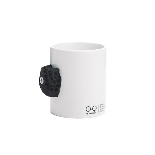 YY Vertical Climbing Mug Evo, Pinch Mug for Rock Climbers and Boulderers, Indoor Bouldering Grip Cup, Unique Gift, Black