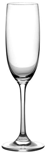 Amlong Crystal Lead-Free Champagne Flutes Glasses, Normal Stem, Set of 4
