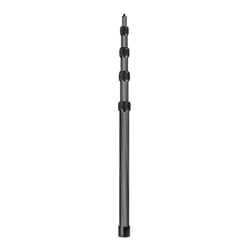 Andoer Handheld Microphone Boom Arm 5-Section Extendable Mic Arm Carbon Fiber Boom Pole for Microphones 1/4 Inch Screw & T...