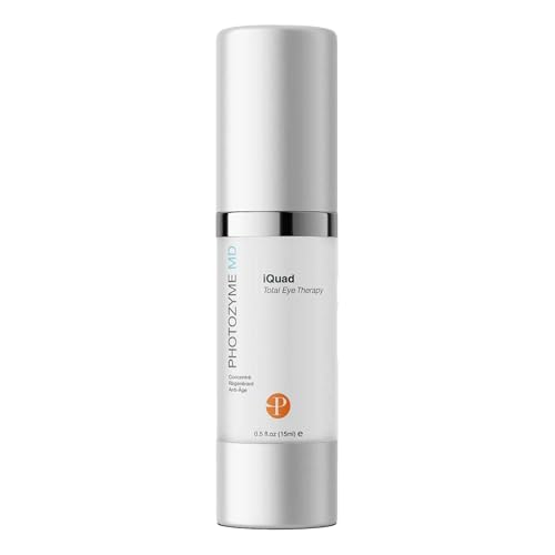 Photozyme iQuad Total Eye Therapy with DNA Repair Enzymes | Anti Aging Eye Cream | Use to Reduce Bags, Dark Circles, Puffiness | Firms and Tightens the Delicate Skin Surrounding the Eye | 0.5 Fl Oz