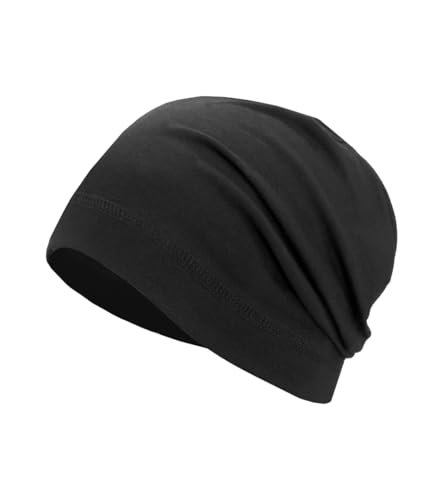 Lightweight Cotton Beanie, Breathable Thin Sleep Hats, Skull Caps for Running Cycling Hiking Fishing