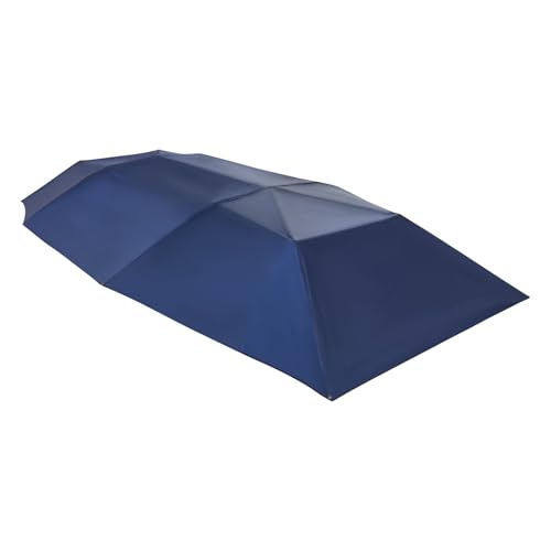 15.09x7.55ft Car Canopy Umbrella, Car Sun Shade Umbrella Cover Tent with Wind-Proof Ropes, Semi Automatic Portable Roof Te...