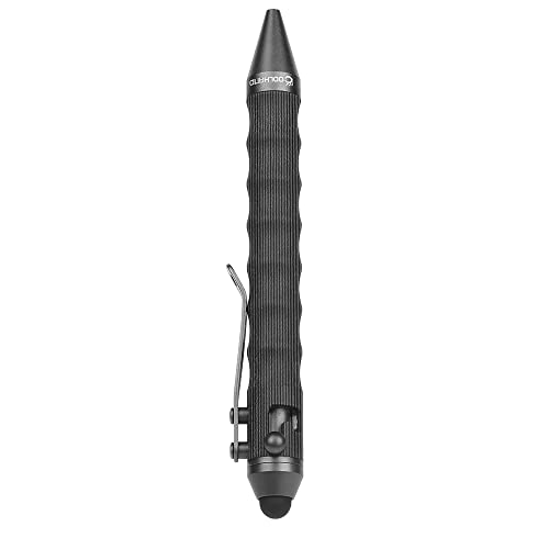 Cool Hand 4.5'' EDC Ballpoint Ink Refillable Bolt Action Tactical Pens Stylus for Touch Screen, Ergonomic Grip, Hold in Te...