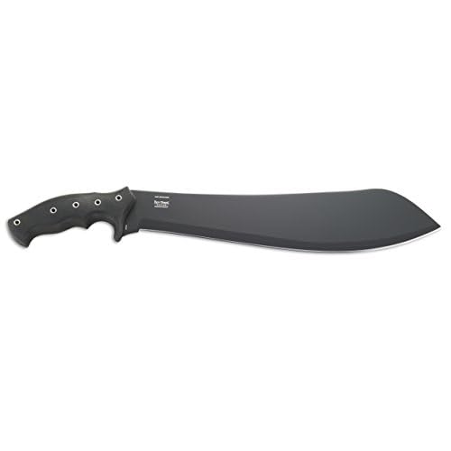CRKT Halfachance Fixed Blade Parang Machete: 18 Inch Black Powder Coated Carbon Steel Parang Style Blade with Nylon Sheath for Survival, Hunting & Camping K920KKP