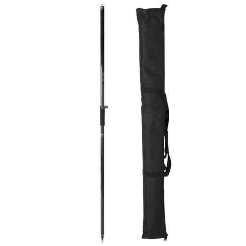 Fancyall GPS Pole, 6.6FT Surveying Prism Pole, 2M Prism Pole for Land Surveying, Black