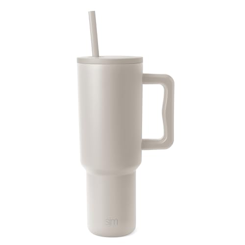 Simple Modern 40 oz Trek Tumbler with Handle and Straw Lid | Cup Holder Friendly Insulated Stainless Steel Travel Mug | Al...