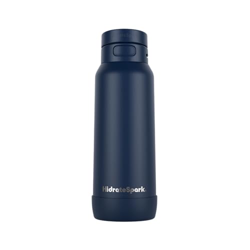 HidrateSpark PRO 2 32 oz Smart Ready Water Bottle with Silicone Boot - Chug Navy