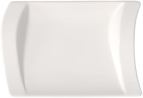 Villeroy & Boch New Wave Pickle Dish/Gravy Stand, 8.25 x 6 in, Premium Porcelain, White