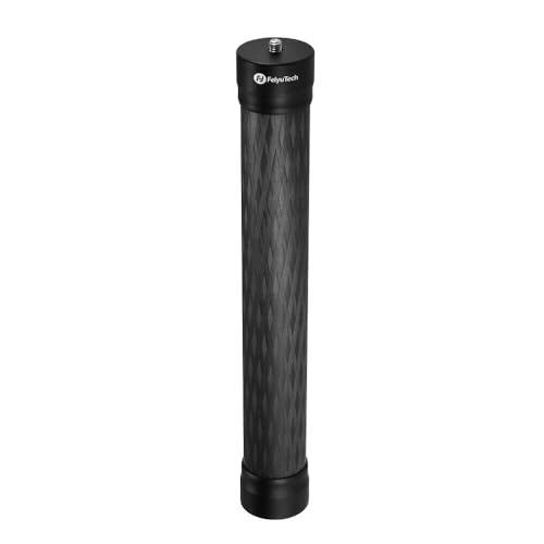 FeiyuTech 10.8" (275mm) Carbon Fiber Extension Pole – Lightweight, Durable with 1/4"-20 Screw, Compatible with Camera Gimb...