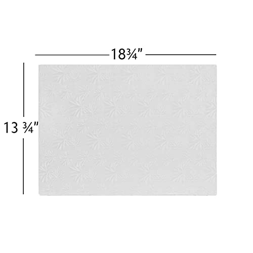 Dulcet Delights Rectangle Half Sheet Cake Drum - Decorative Cake Board for Cakes, Desserts & More - Food Safe - Disposable...