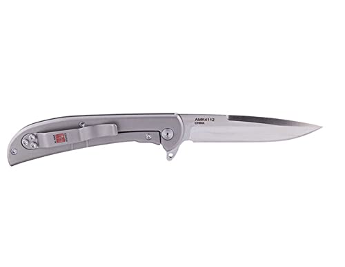 Al Mar Knives Ultralight Hawk 2.75" Blade Titanium Handle Folding Knife, Titanium
