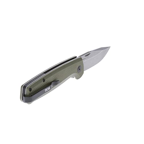 SOG Terminus SJ Daily Ambidextrous Carry Folding Knives with Slip Joint Mechanism | G10 Handle | CRYO D2 Steel Blade