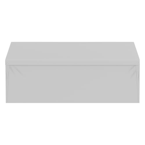 VEVOR Carport Replacement Canopy Cover Top + Side Wall 10 x 20 ft, Garage Tent Shelter Tarp Heavy-Duty Waterproof & UV Protected, Easy Installation with Ball Bungees,Grey (Frame Not Included)