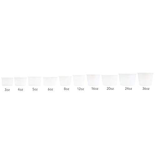 UNIQ 1000-Count 12 oz Striped Paper Ice Cream Bowls Black Color | Disposable Dessert Bowls for Hot or Cold Foods | Ice Cre...