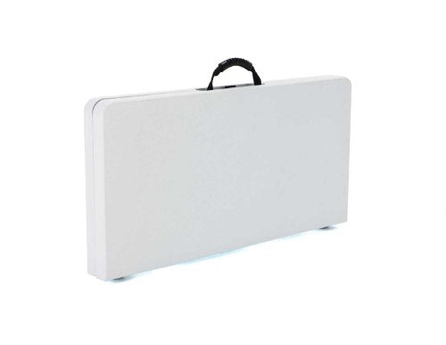 LIFETIME 280228 37-Inch Square Fold-in-Half Table, White Granite Top with Gray Frame