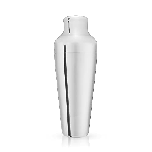 Viski Parisian Cocktail Shaker for Cold Brew Cocktails, Margarita, Espresso Martini, Contoured High Shine Polished Stainle...