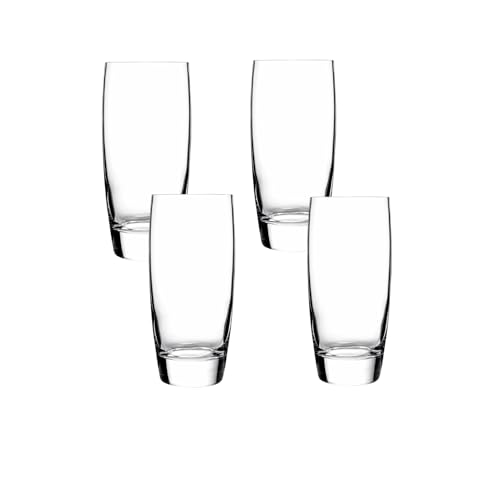 Luigi Bormioli Michelangelo 20 oz Beverage Glasses - Large Capacity, Crystal-Clear Design - Fine Laser-Cut Rims, Ideal for...