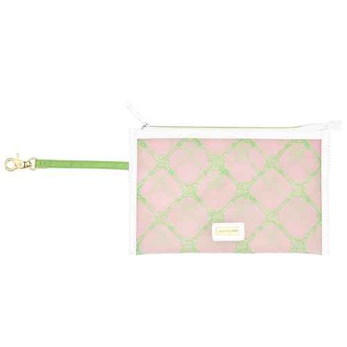 Lilly Pulitzer Green Picnic and Beach Cooler, Insulated Bag with Adjustable Shoulder Strap and Zipper, Large Soft Cooler for Groceries or Travel, Lime Feeling Good