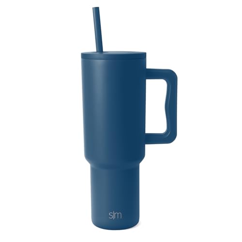 Simple Modern 40 oz Trek Tumbler with Handle and Straw Lid | Cup Holder Friendly Insulated Stainless Steel Travel Mug | Sl...