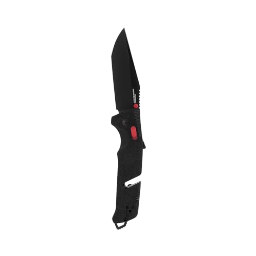 SOG Trident at Ambidextrous Professional Tanto Folding Knives | Heat-Treated CRYO D2 3.75" Stainless Steel Blade