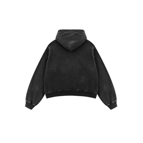 Aelfric Eden Fleece Washed Boxy Pullover Hoodie Womens Mens Vintage Acid Wash Y2k Oversized Casual Streetwear Sweatshirts