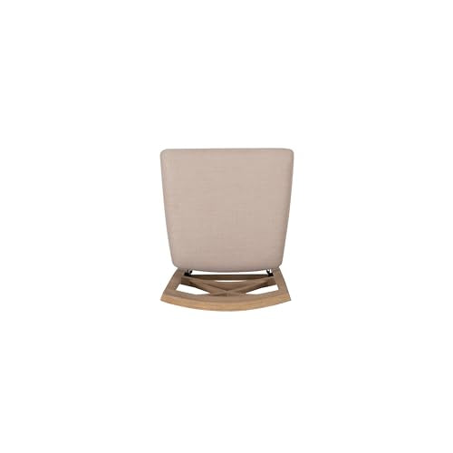 Linon Triena X Back Neutral Greywash Wooden Fully Assembled Folding 24 Inch Seat Height Counter Stool with Beige Upholstered Seat