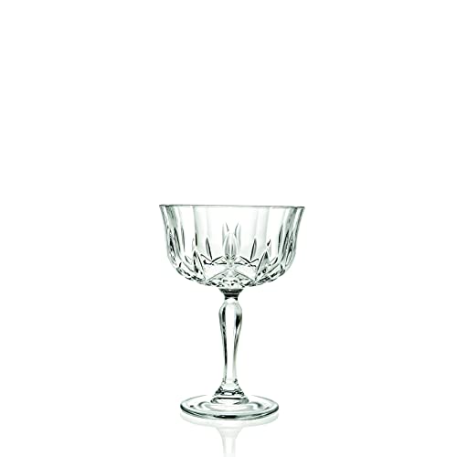 Barski Champagne Glasses - Flute - Saucer - Belle Coupe - Set of 6 Glasses - Glass - Beautifully Designed - Each Glass is ...