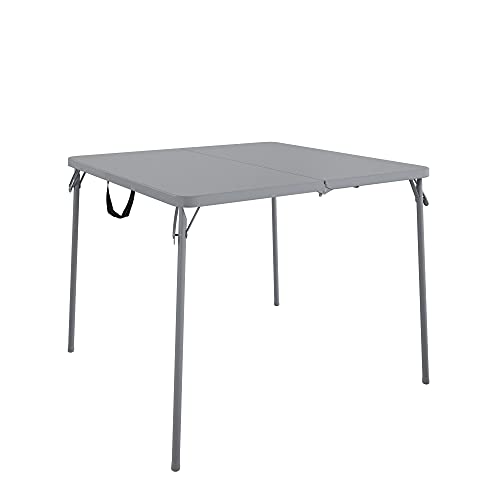 Cosco XL 38.5" Resin Fold-in-Half Card Table, Black, Wheelchair Accessible, Lightweight, Pinch-Free Locking System