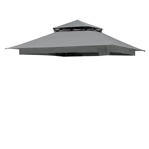 Grey Gazebo Replacement Cover Compatible with ABC 13x13 Pop Up Gazebo Frame,This Particular Replacement Cover Will Not Fit...