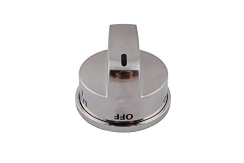 LG Electronics EBZ37189611 Gas Range Burner Control Knob, Stainless Steel (Pack of 2)