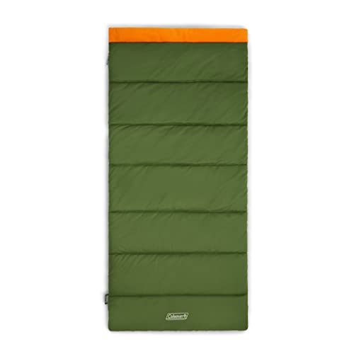 Coleman Big Game 0°F Big & Tall Sleeping Bag, Cold Weather Adult Sleeping Bag with Sherpa & Flannel Lining and 2-Way Zippe...